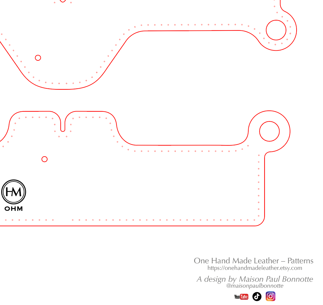 Articulated Leather Card Holder Pattern | Smart Pivot Design | AI, SVG, PDF | Hardware-Free Build