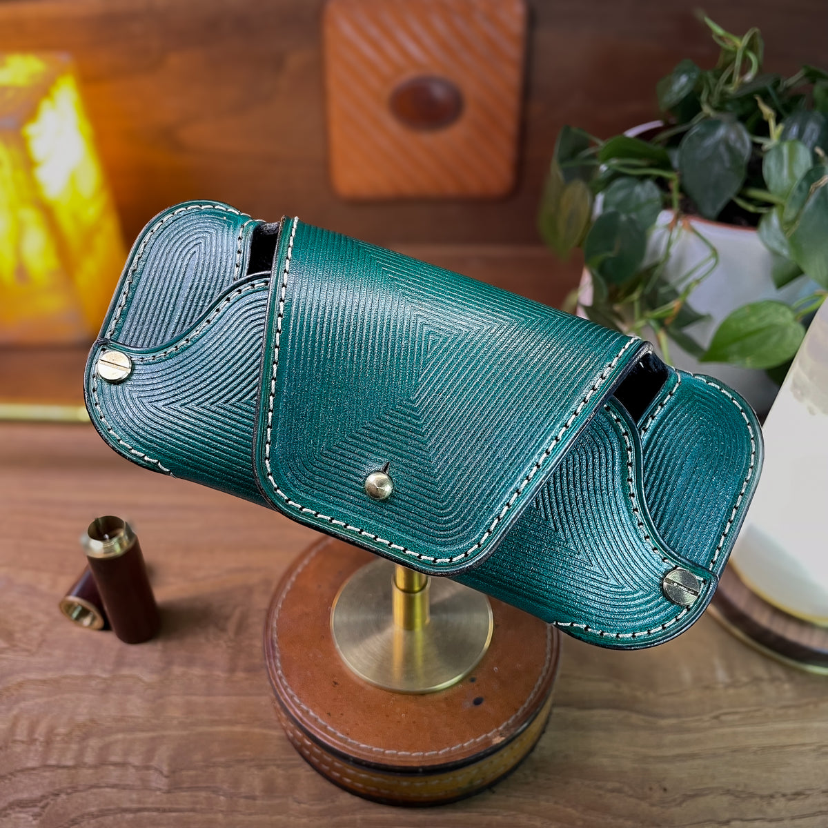 Leather Glasses Case Pattern: DIY Eyewear Template (PDF, Ai, SVG)