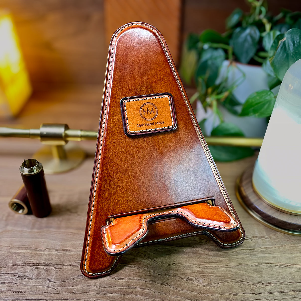 Leather Phone Stand Pattern - Foldable Design (PDF, Ai, SVG).