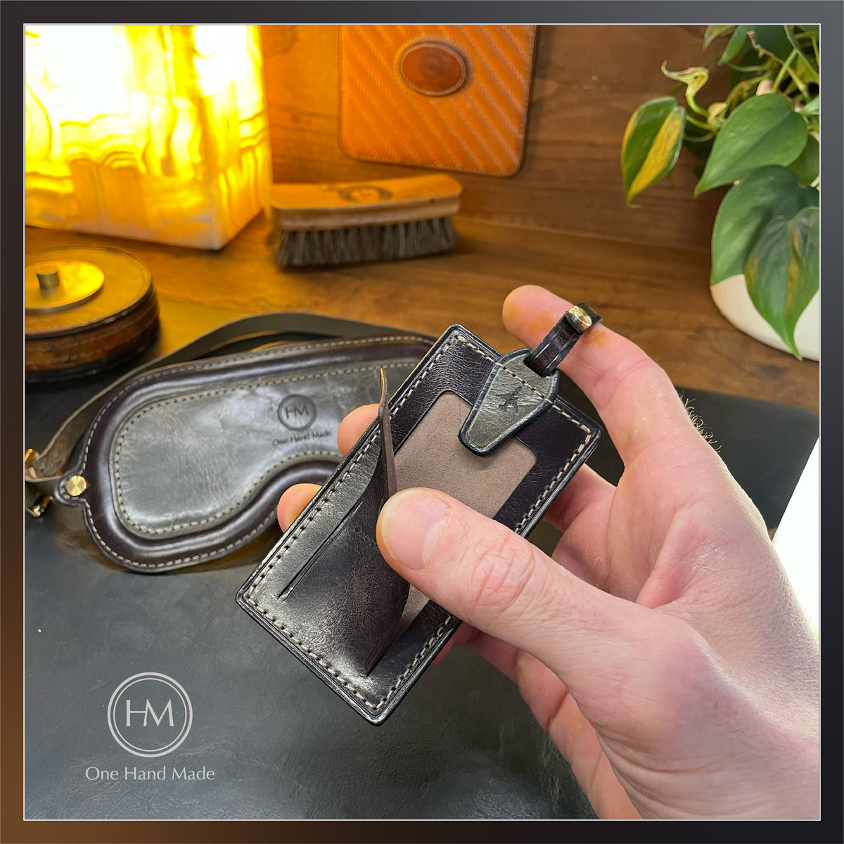 Leather Travel Set Pattern: Sleep Mask and Luggage Tag (PDF, SVG, AI)