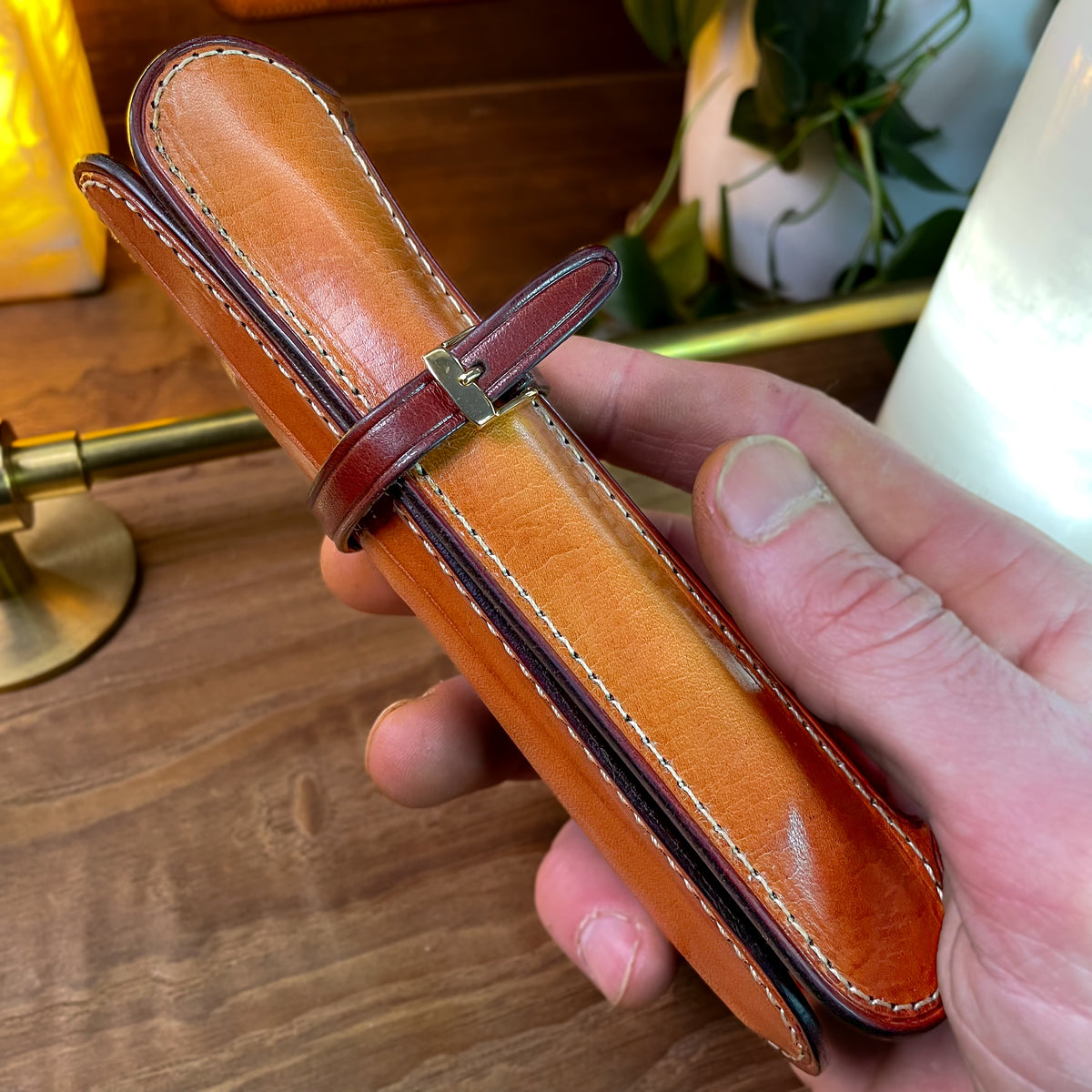 Leather Pen Case - DIY Pattern - Artisanal Leathercraft Model (PDF, SVG, Ai)