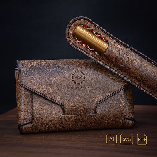 Folding Pouch & Pen Case Pattern - PDF SVG AI