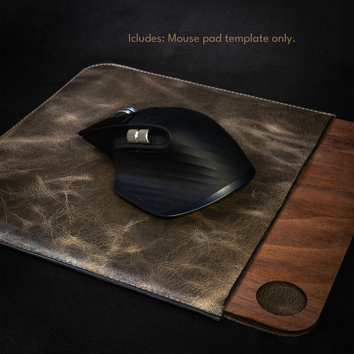 Modèle de Tapis de Souris en cuir et en bois - PDF SVG AI.