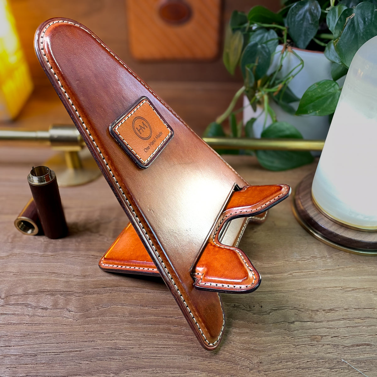 Leather Phone Stand Pattern - Foldable Design (PDF, Ai, SVG).
