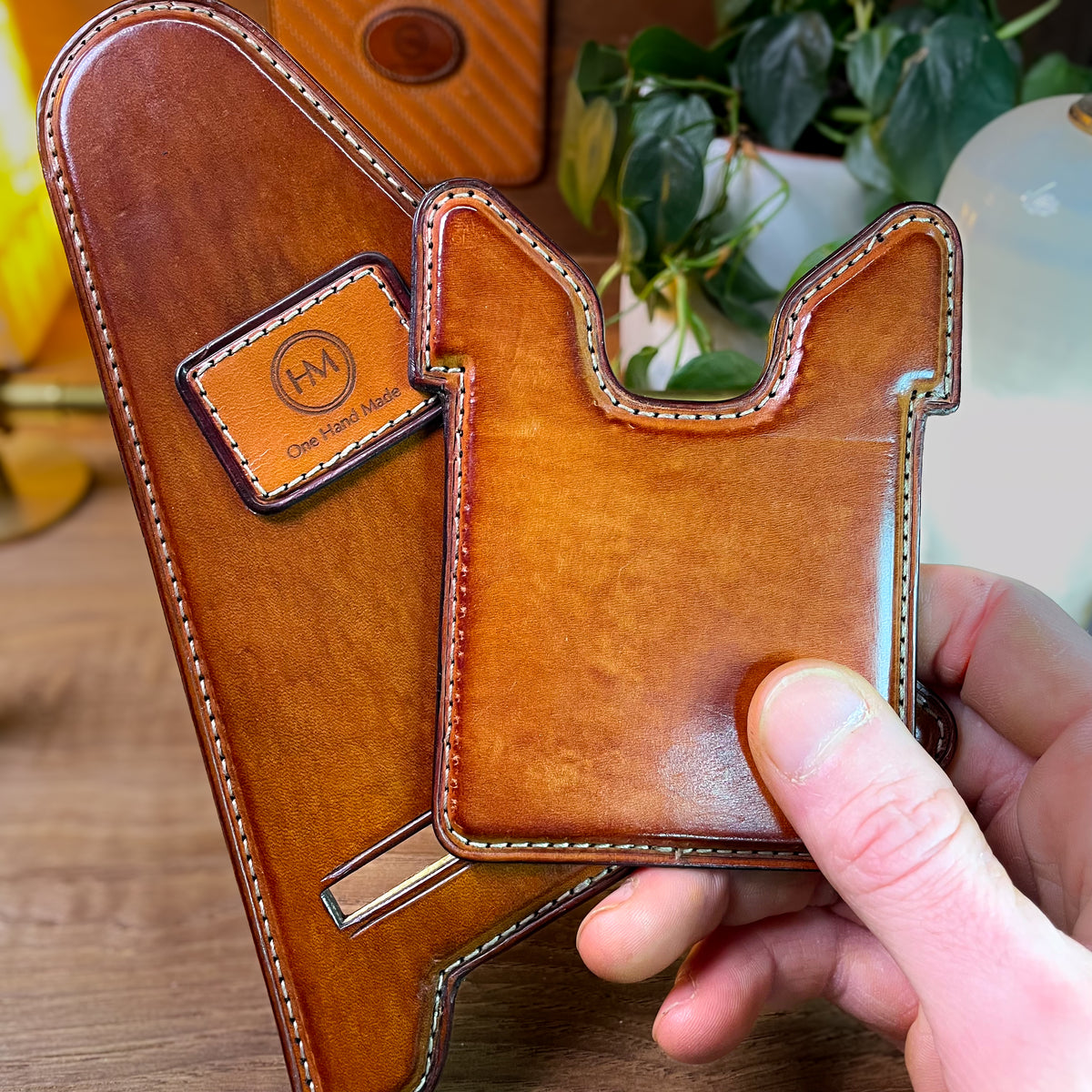 Leather Phone Stand Pattern - Foldable Design (PDF, Ai, SVG).