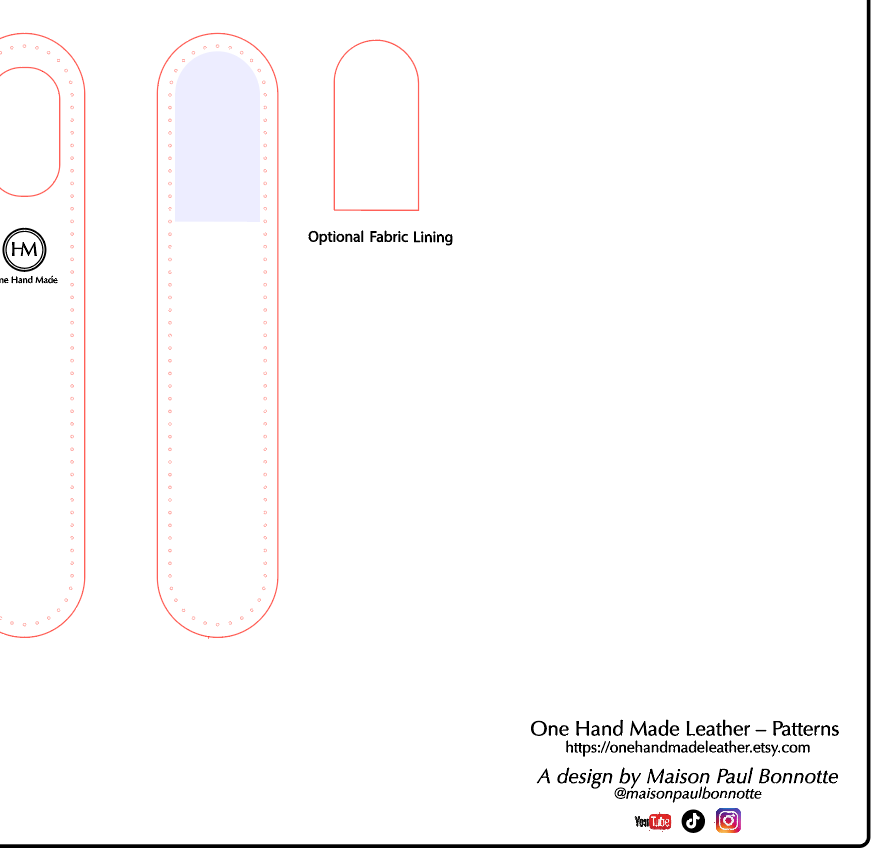 Folding Pouch & Pen Case Pattern - PDF SVG AI