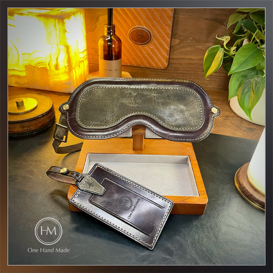 Leather Travel Set Pattern: Sleep Mask and Luggage Tag (PDF, SVG, AI)