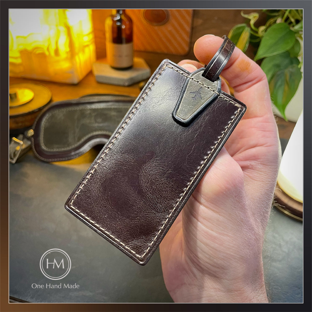 Leather Travel Set Pattern: Sleep Mask and Luggage Tag (PDF, SVG, AI)