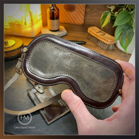 Leather Travel Set Pattern: Sleep Mask and Luggage Tag (PDF, SVG, AI)