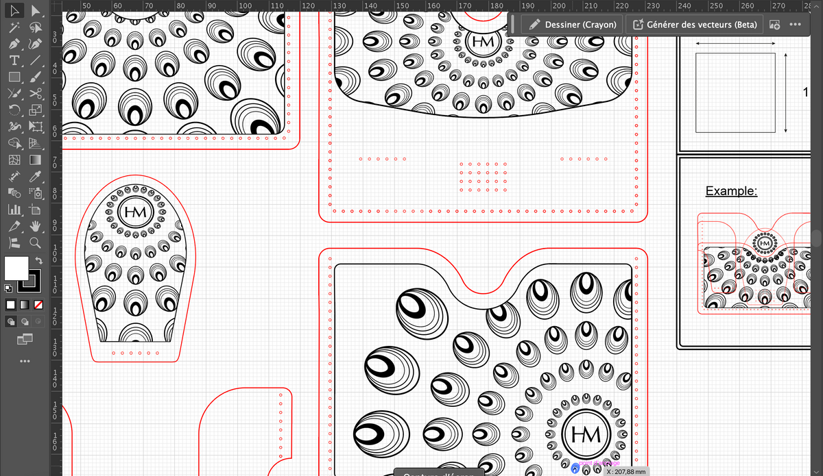 Customizable Leather Wallet Pattern: DIY Cardholder Template (PDF, SVG, Ai File)