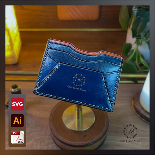 Customizable Leather Wallet Pattern: DIY Cardholder Template (PDF, SVG, Ai File)