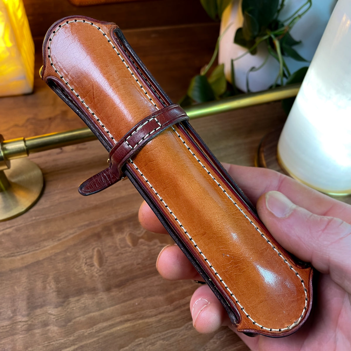 Leather Pen Case - DIY Pattern - Artisanal Leathercraft Model (PDF, SVG, Ai)