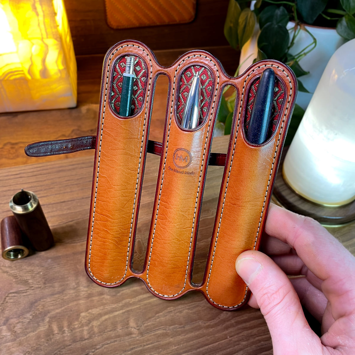 Leather Pen Case - DIY Pattern - Artisanal Leathercraft Model (PDF, SVG, Ai)